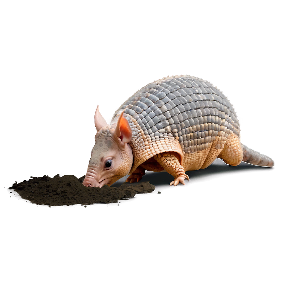 Armadillo Digging In Dirt Png Xbe