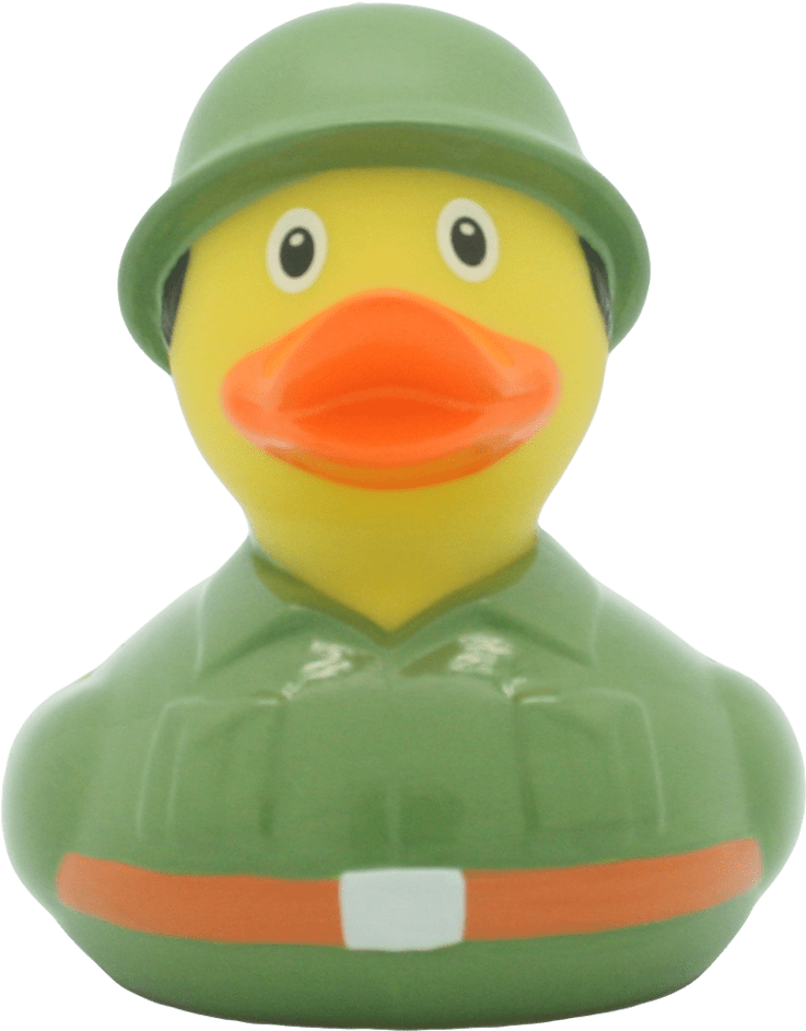 Army Duck Rubber Toy