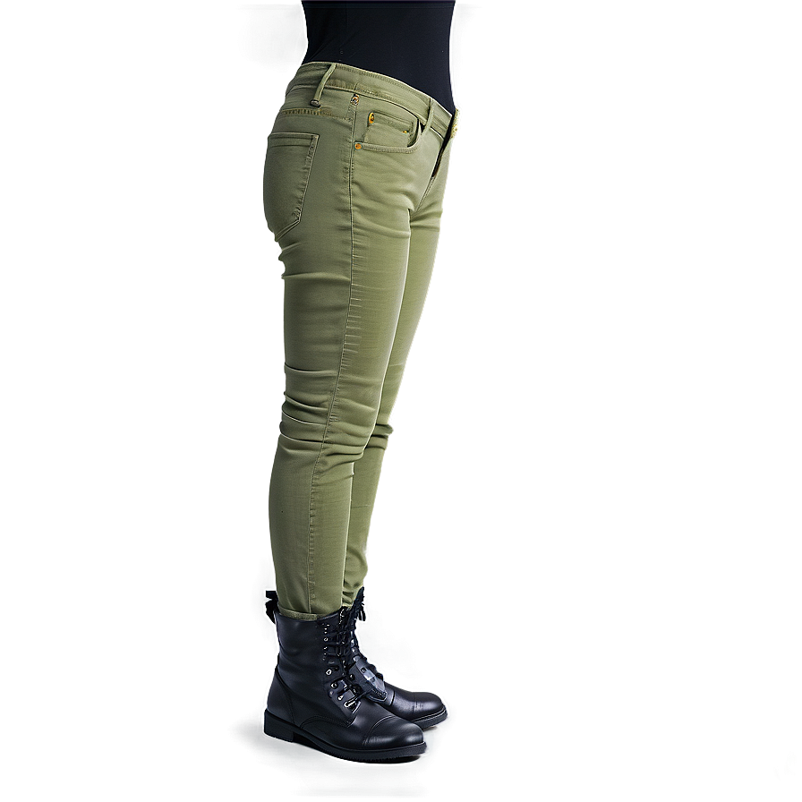 Army Green Skinny Jeans Png 06282024