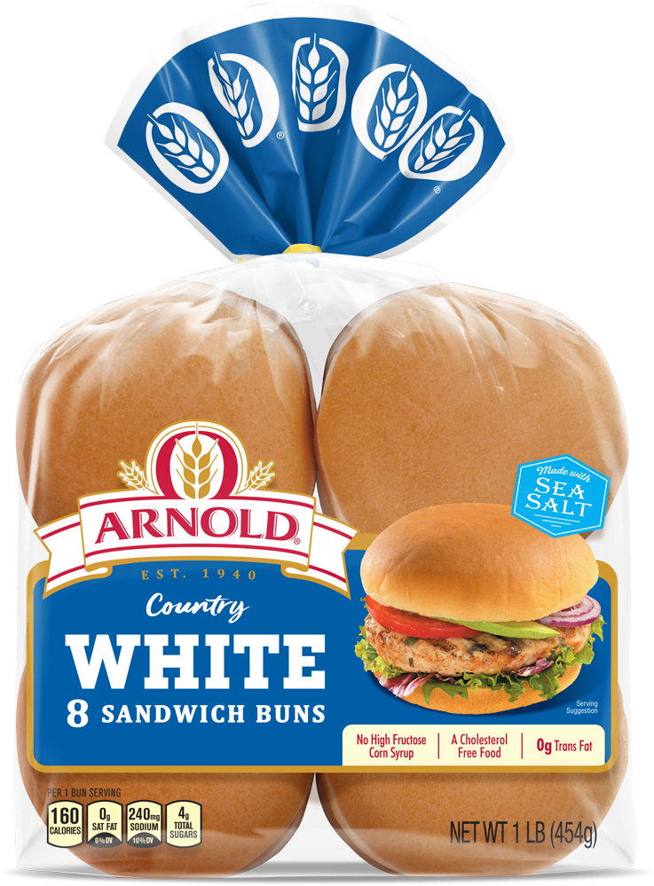 Arnold Country White Sandwich Buns Packaging