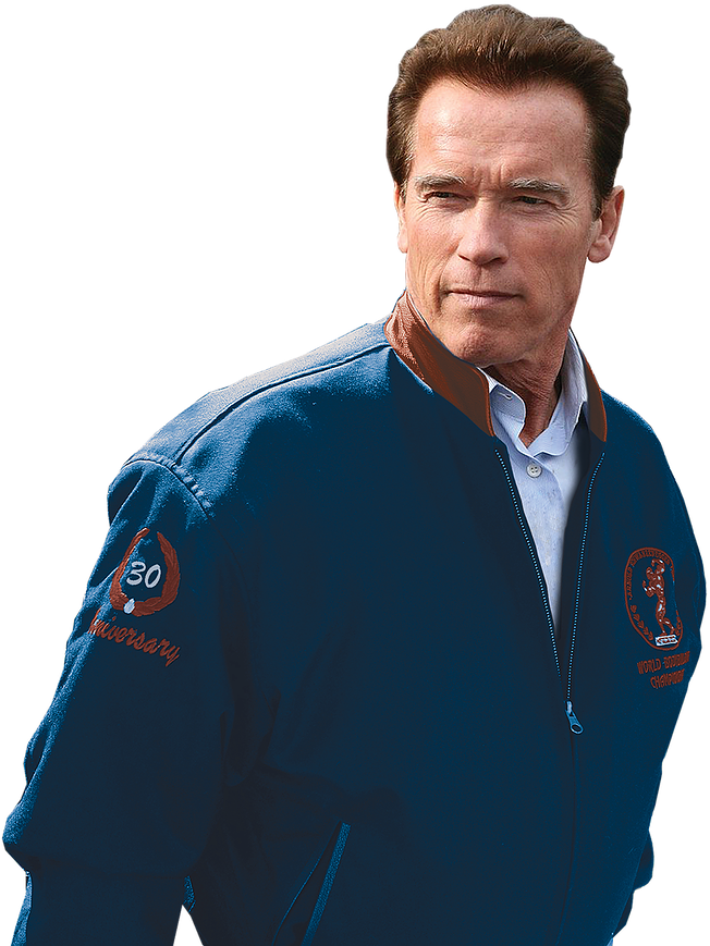 Arnold Schwarzenegger Blue Jacket