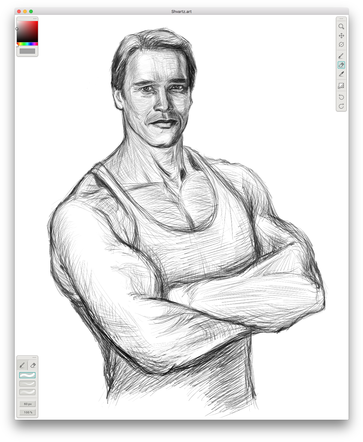 Arnold Schwarzenegger Sketch Artwork