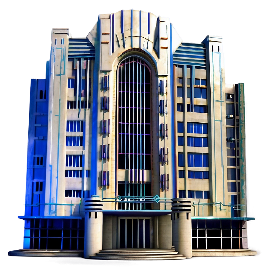 Art Deco Architecture Design Png Yeu