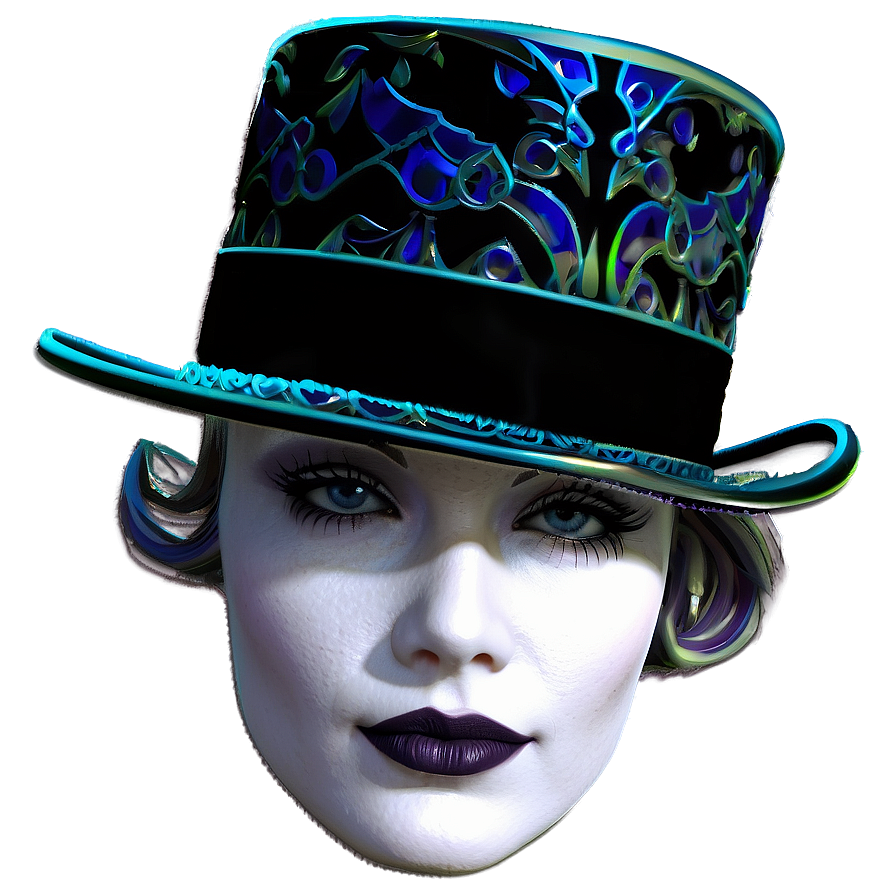 Art Deco Inspired Top Hat Png Ueu