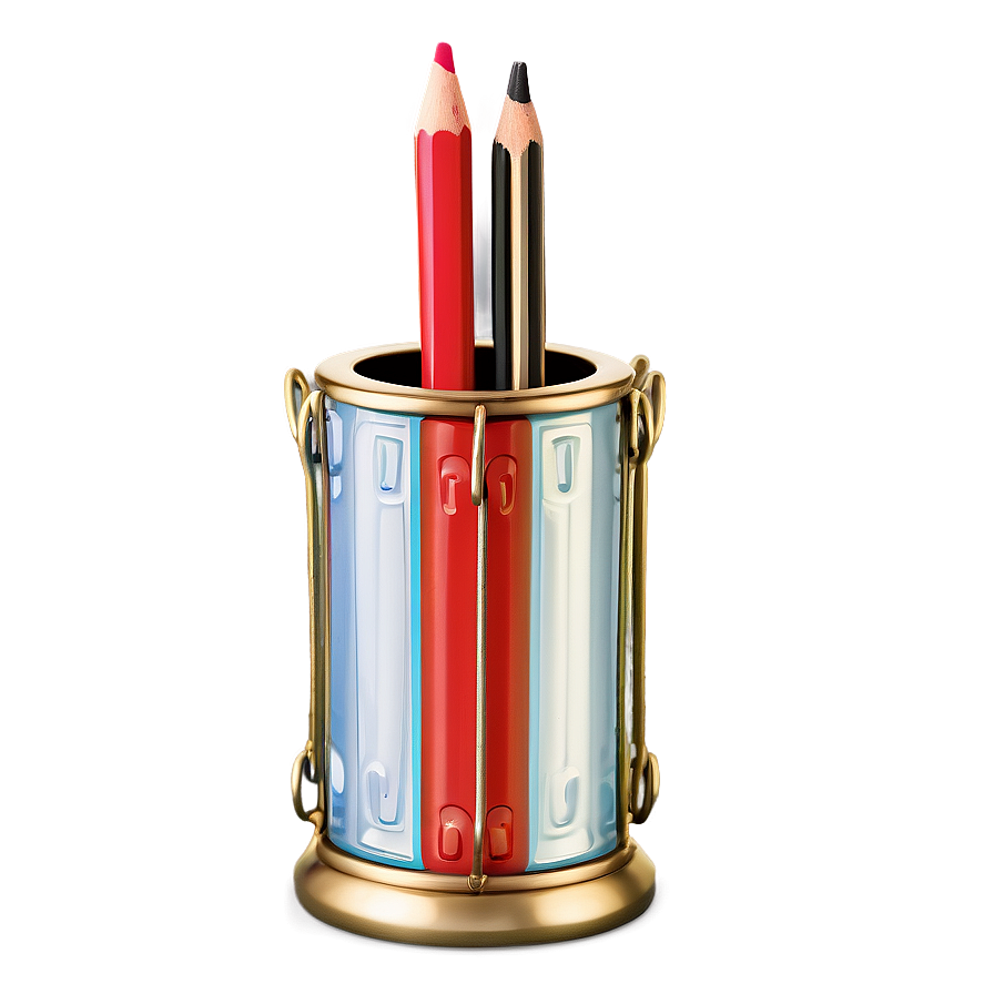 Art Deco Pencil Holder Png Lue