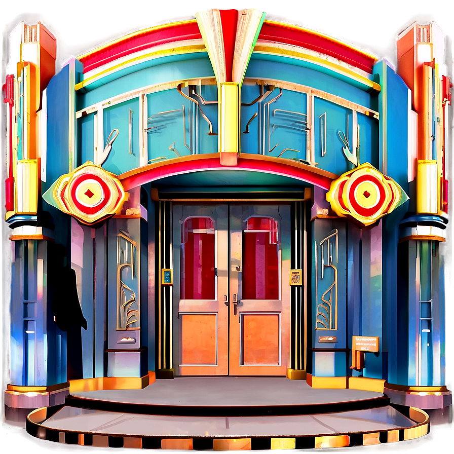 Art Deco Theatre Entrance Png Slh10