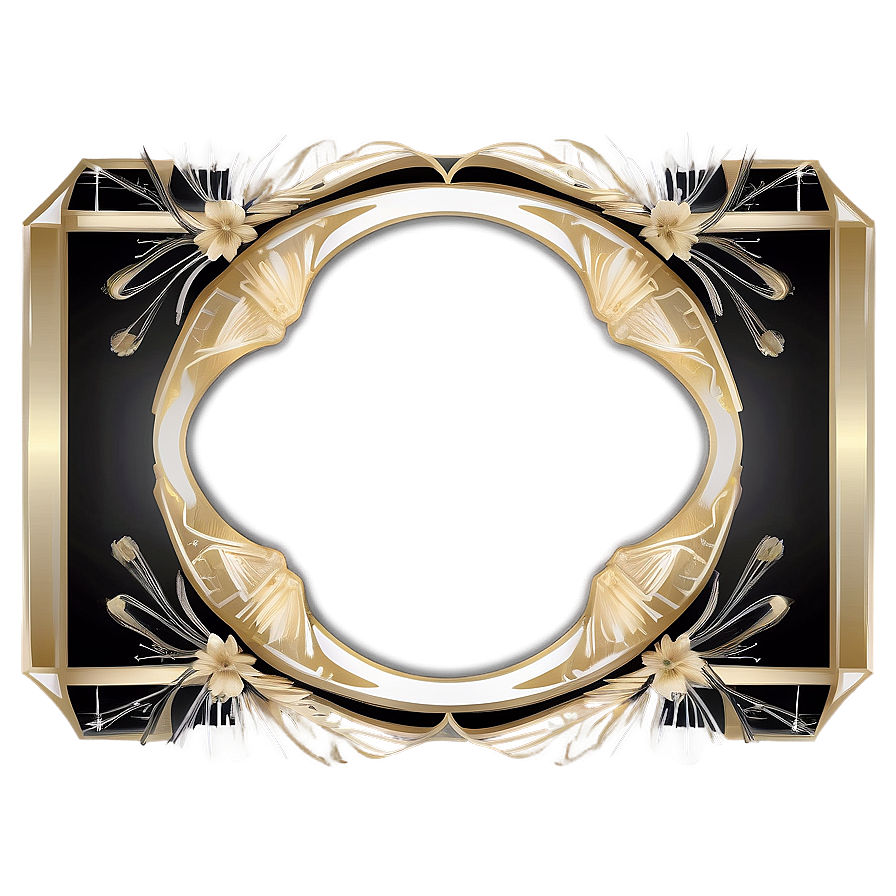 Art Deco Wedding Frame Png 06262024