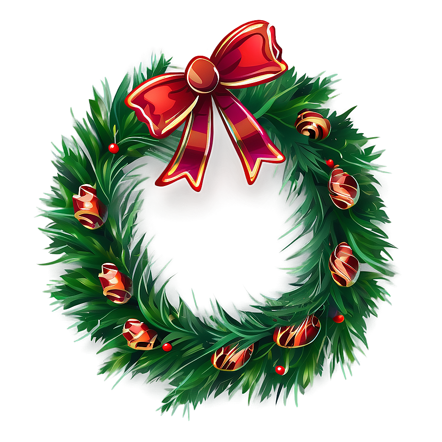 Artificial Christmas Wreath Png 05232024