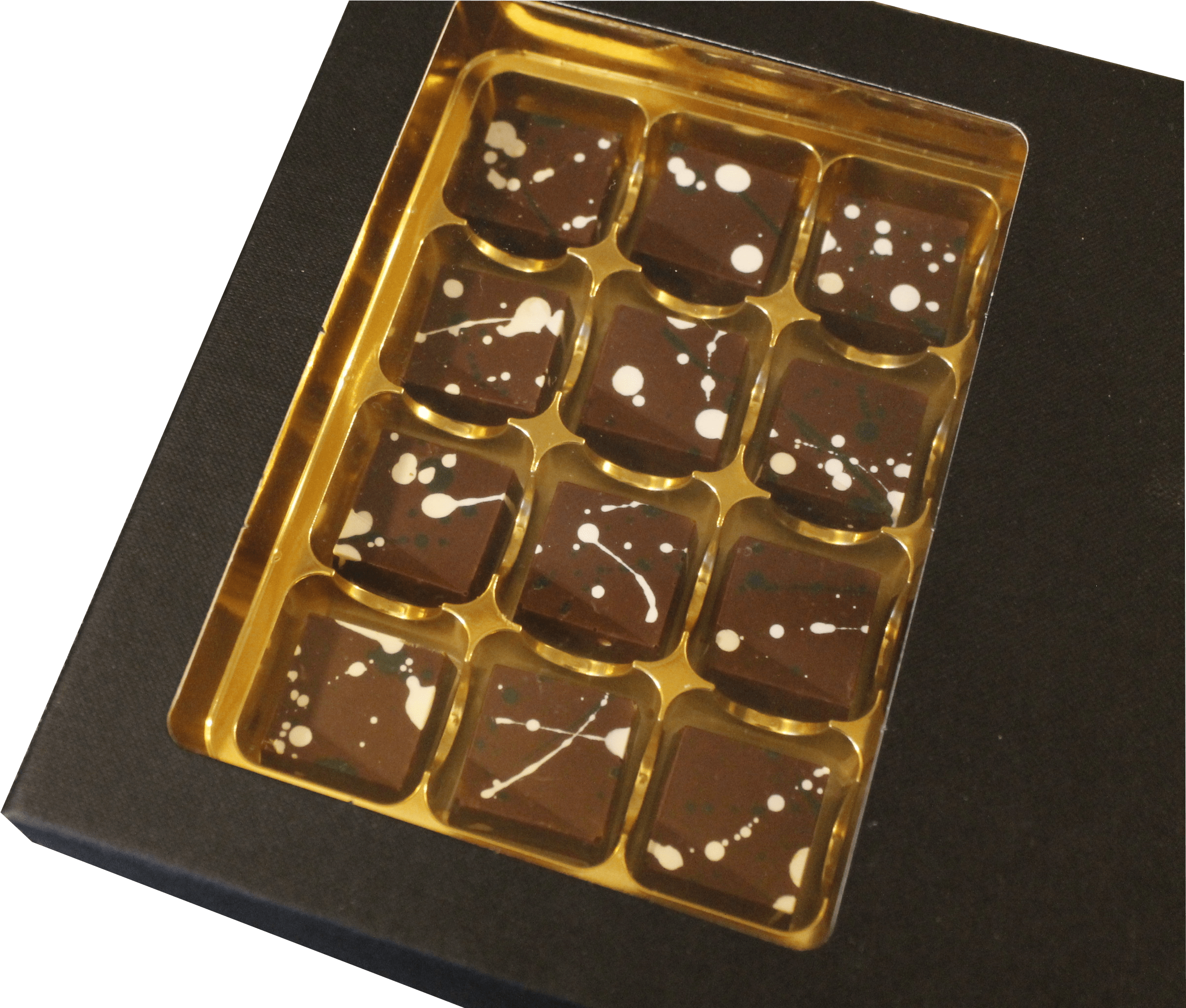 Artisan Chocolate Collection Gold Tray