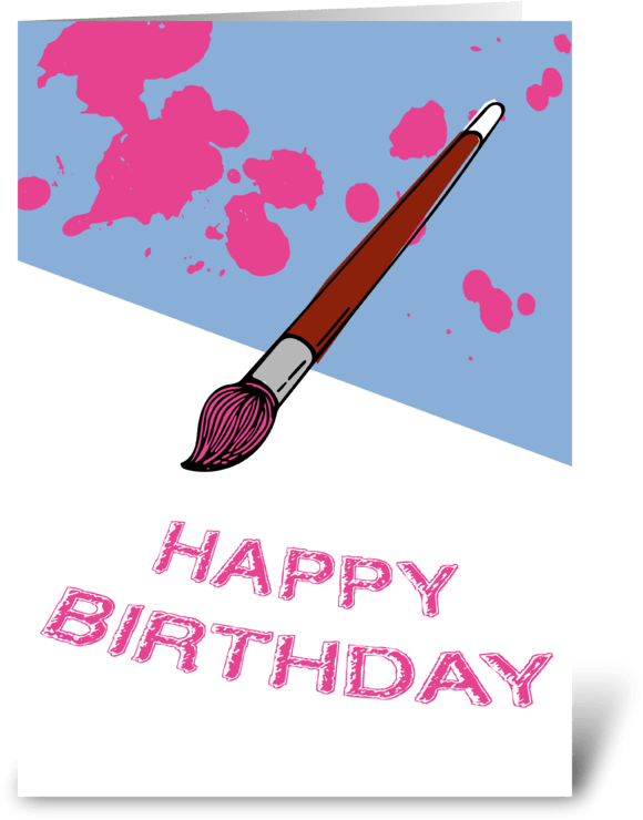 Artistic Birthday Greeting Card