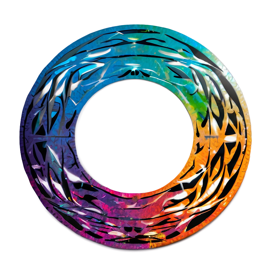 Artistic Circle Sticker Png Veq97