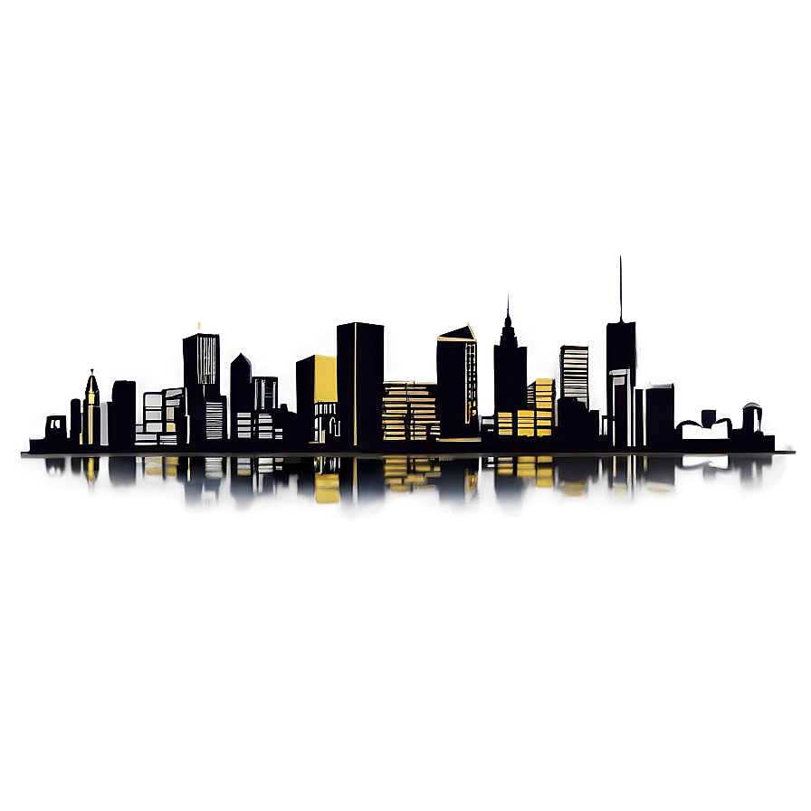 Artistic Cityscape Silhouette Png 90