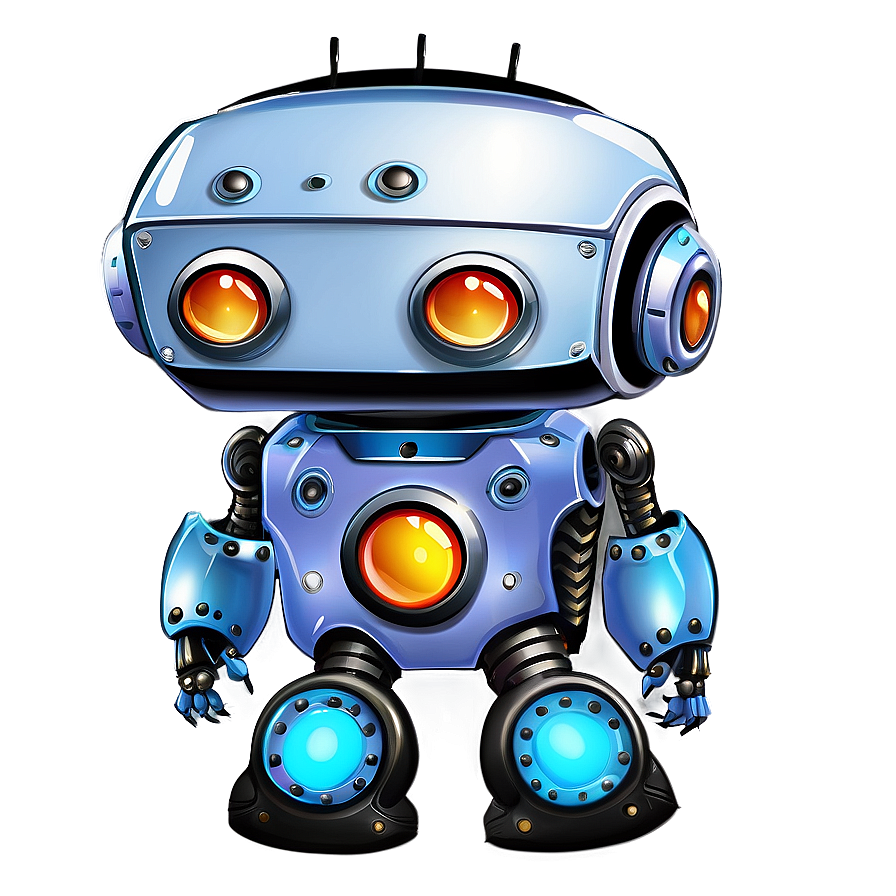 Artistic Cute Robot Design Png 06272024