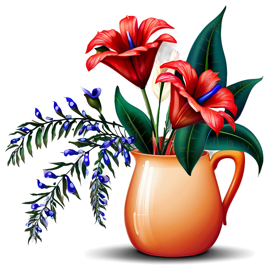 Artistic Floral Arrangement Png Fjv