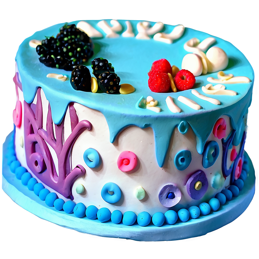 Artistic Fondant Cake Png 06232024