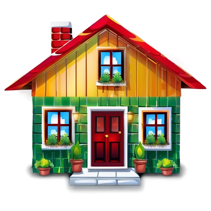 Artistic House Illustration Png 05252024