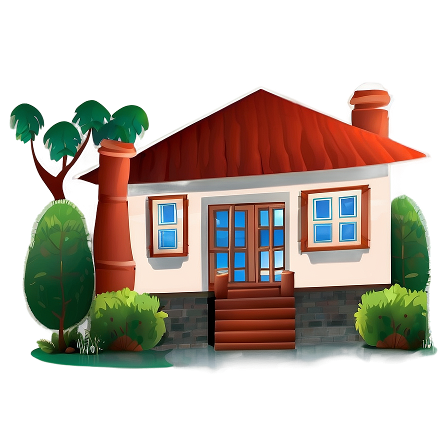 Artistic House Illustration Png 05252024