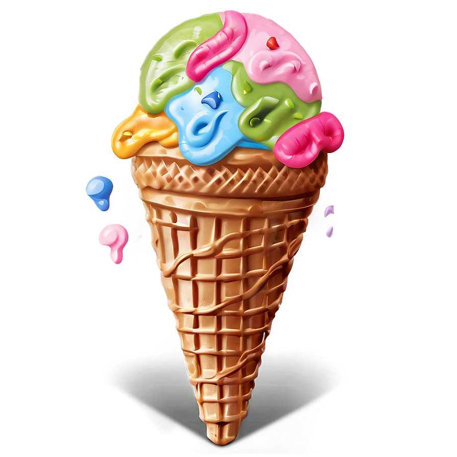 Artistic Ice Cream Cone Png 05252024