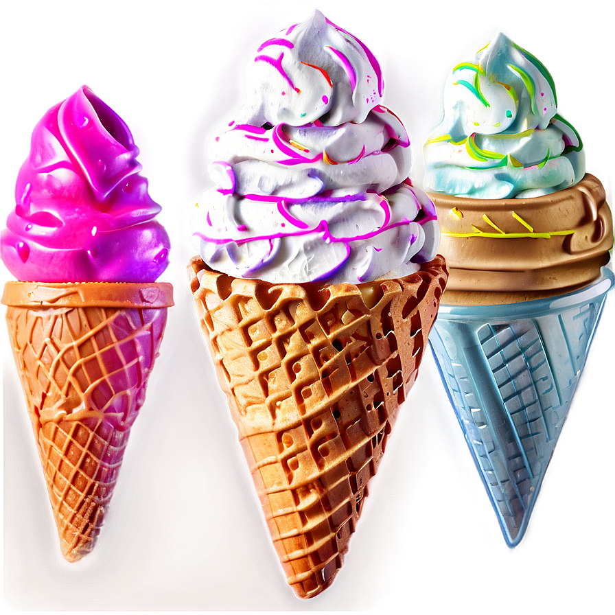 Artistic Ice Cream Cone Png 3