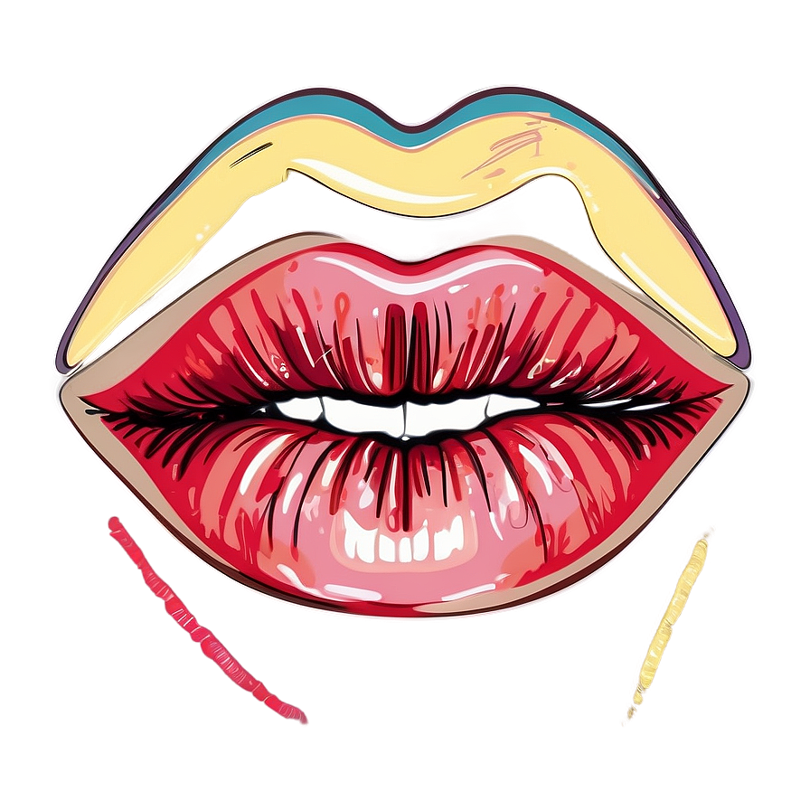 Artistic Kissy Lips Png 87