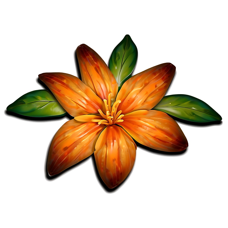 Artistic Orange Bloom Png 06122024