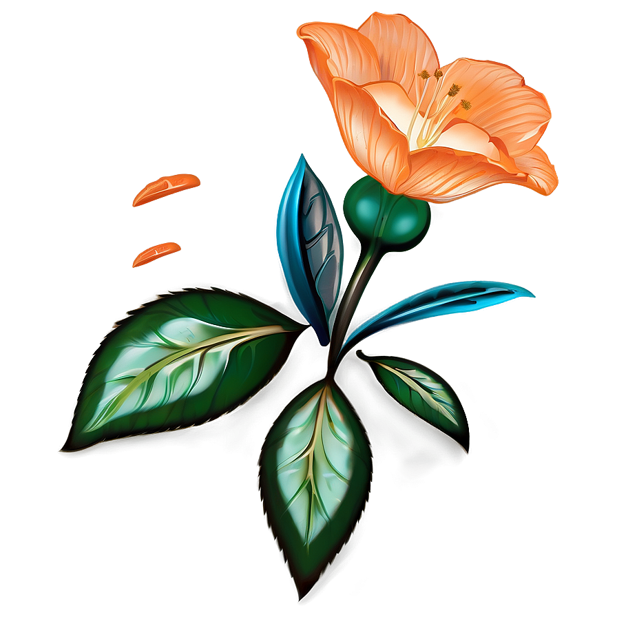 Artistic Orange Bloom Png 06122024