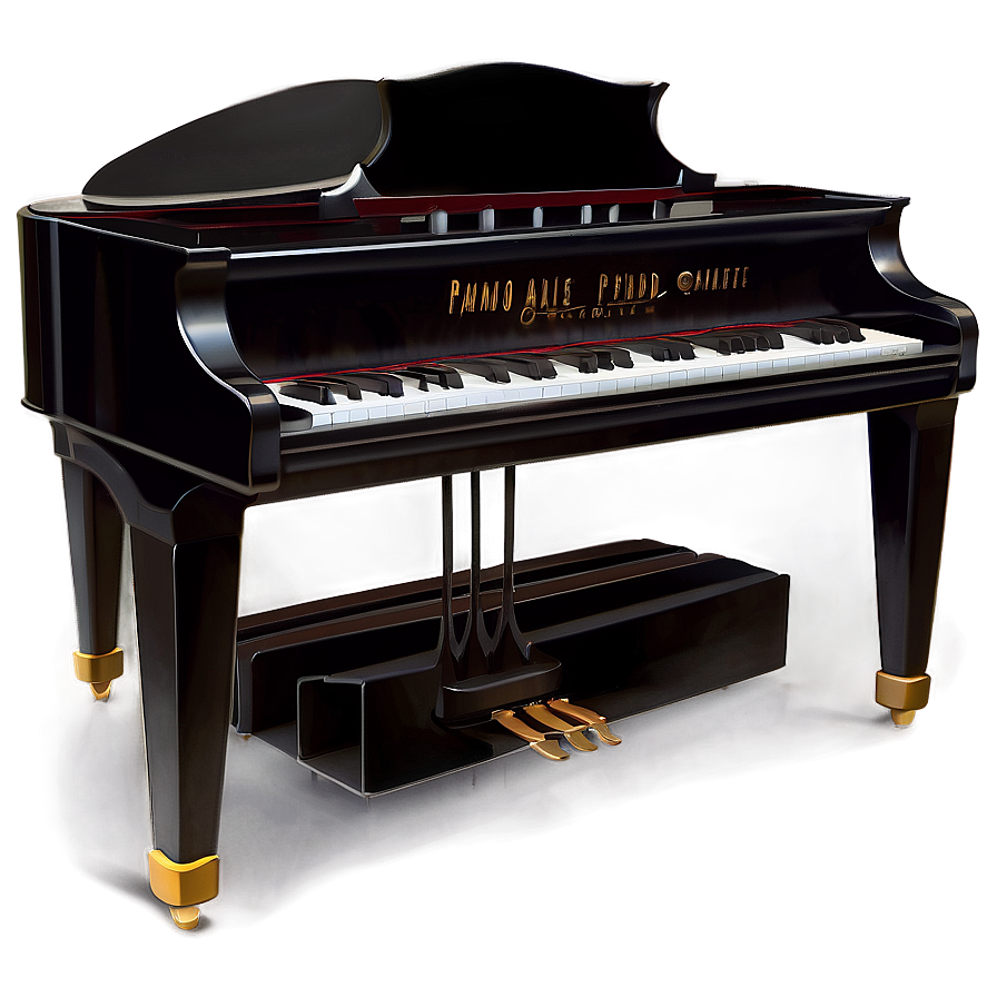 Artistic Piano Design Png Okr23