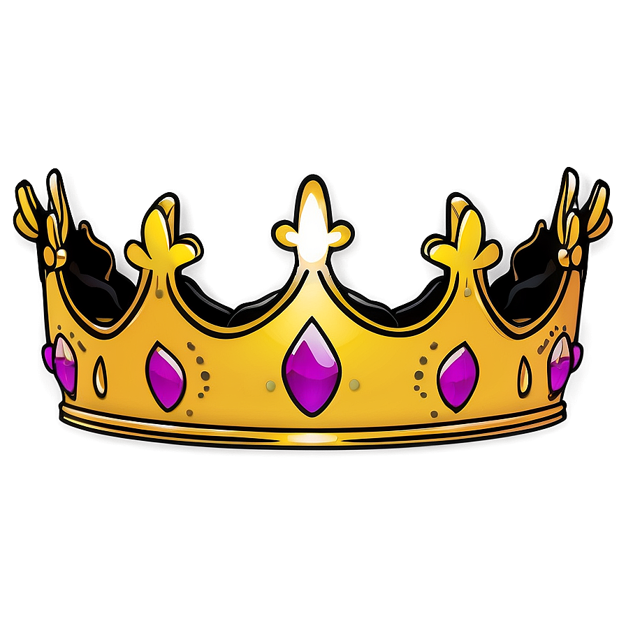 Artistic Queen Crown Outline Png 06292024