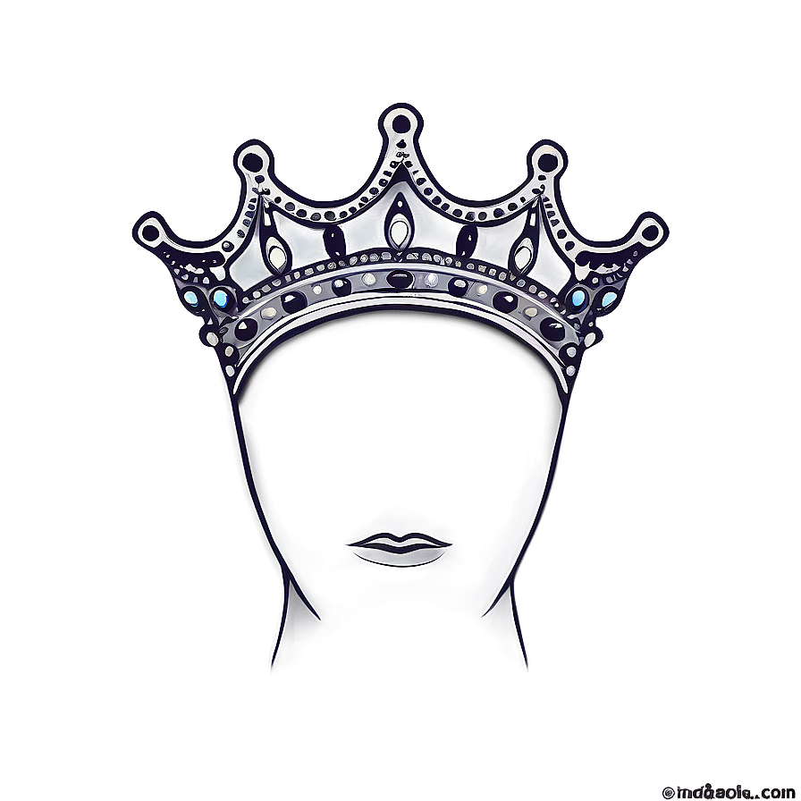 Artistic Queen Crown Outline Png 92