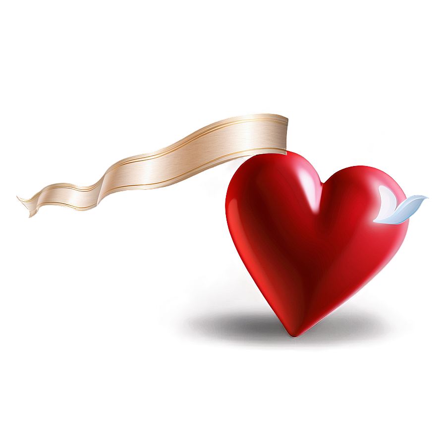 Artistic Red Heart Emoji Png 3