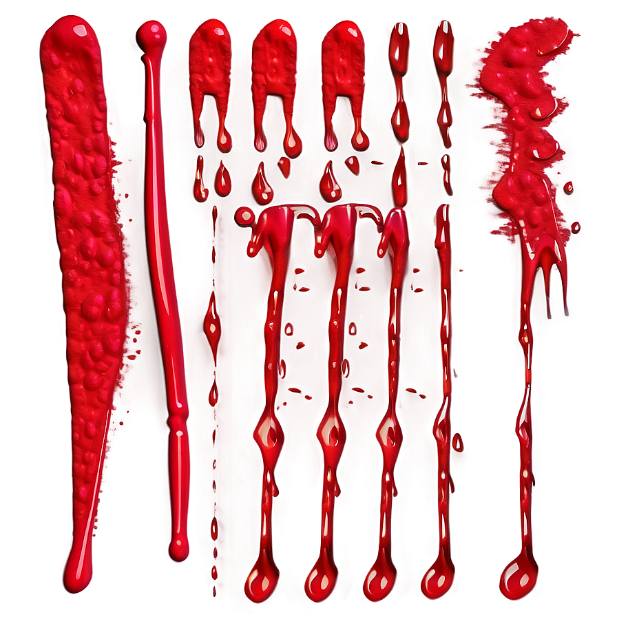 Artistic Red Paint Stroke Png 14