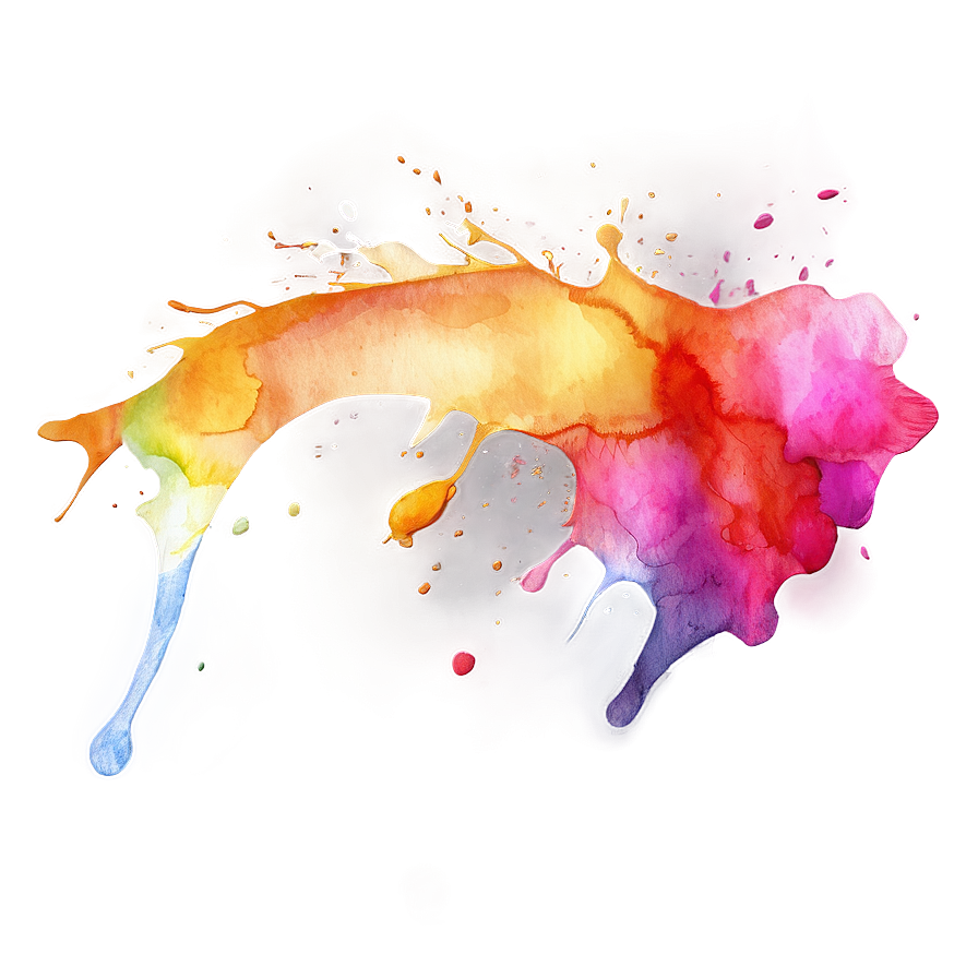 Artistic Watercolor Splash Png Ply98