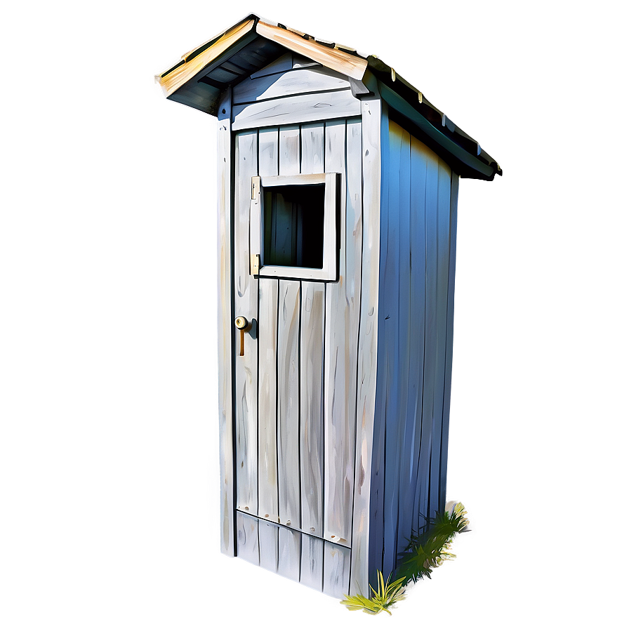 Artistically Painted Outhouse Png Kmh29