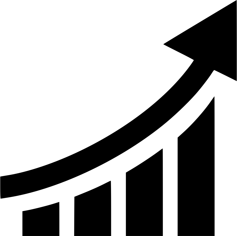 Ascending Bar Graphwith Upward Arrow