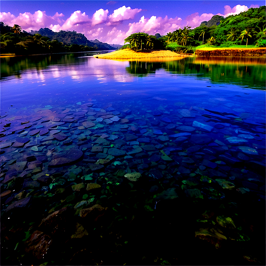 Asia River Scenery Png Iwy