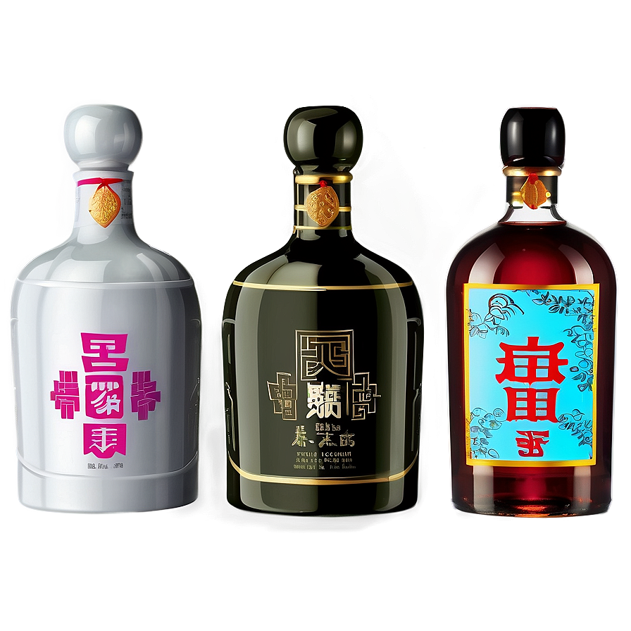 Asian Inspired Liquor Bottle Png Bhs95