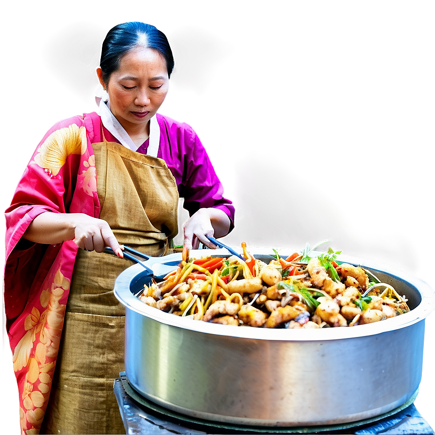 Asian Street Food Cooking Png Hwd95