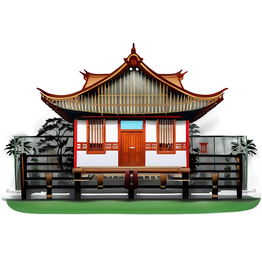 Asian Style House Clipart Png Hgd