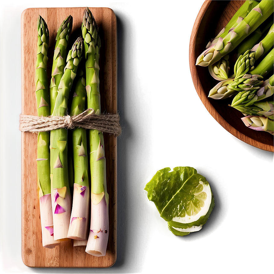 Asparagus On Cutting Board Png 38