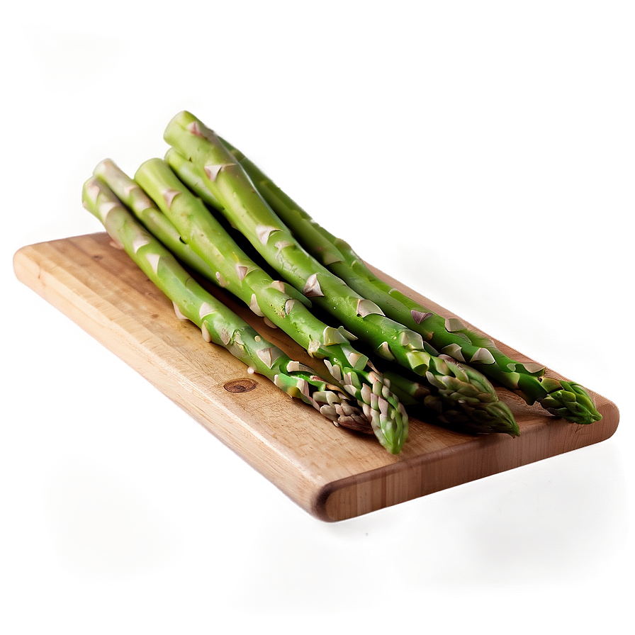 Asparagus On Cutting Board Png Bsm49