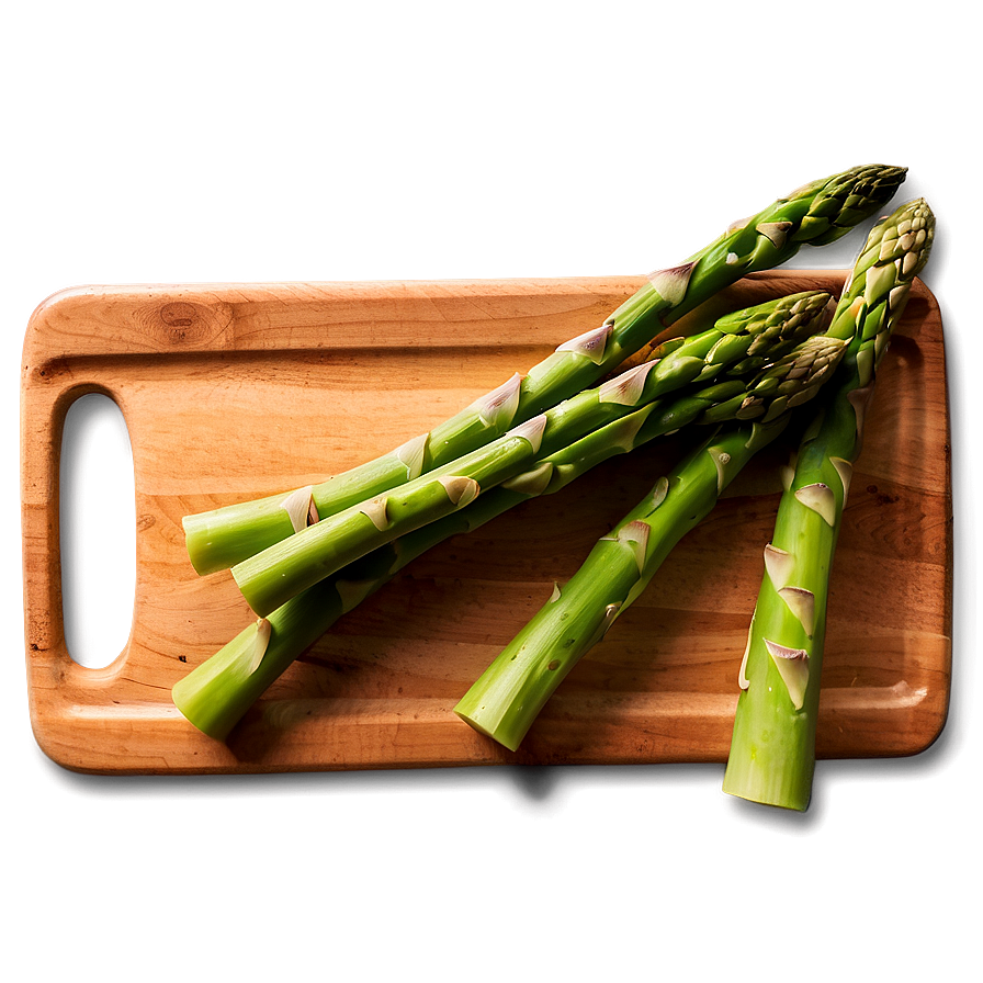 Asparagus On Cutting Board Png Vuv83