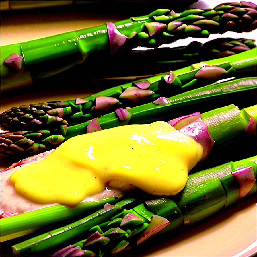 Asparagus With Hollandaise Sauce Png Ako