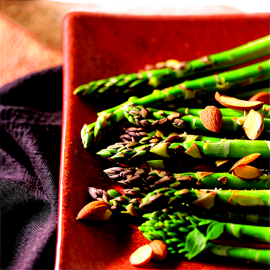 Asparagus With Toasted Almonds Png Wks24