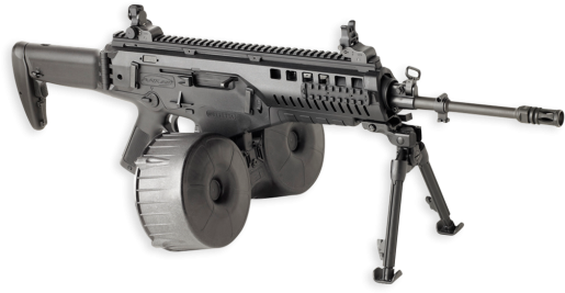 Assault Riflewith Drum Magazineand Bipod