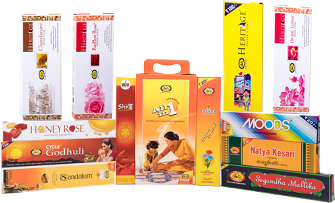 Assorted Agarbatti Packages Display