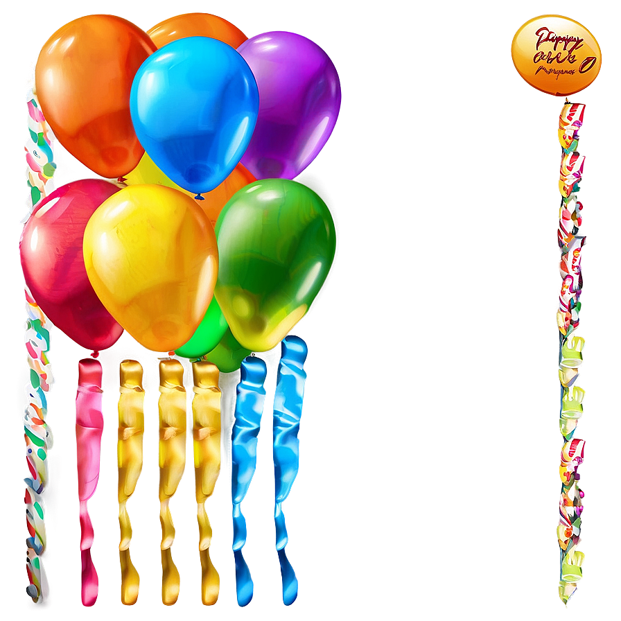 Assorted Birthday Balloon Png 06272024