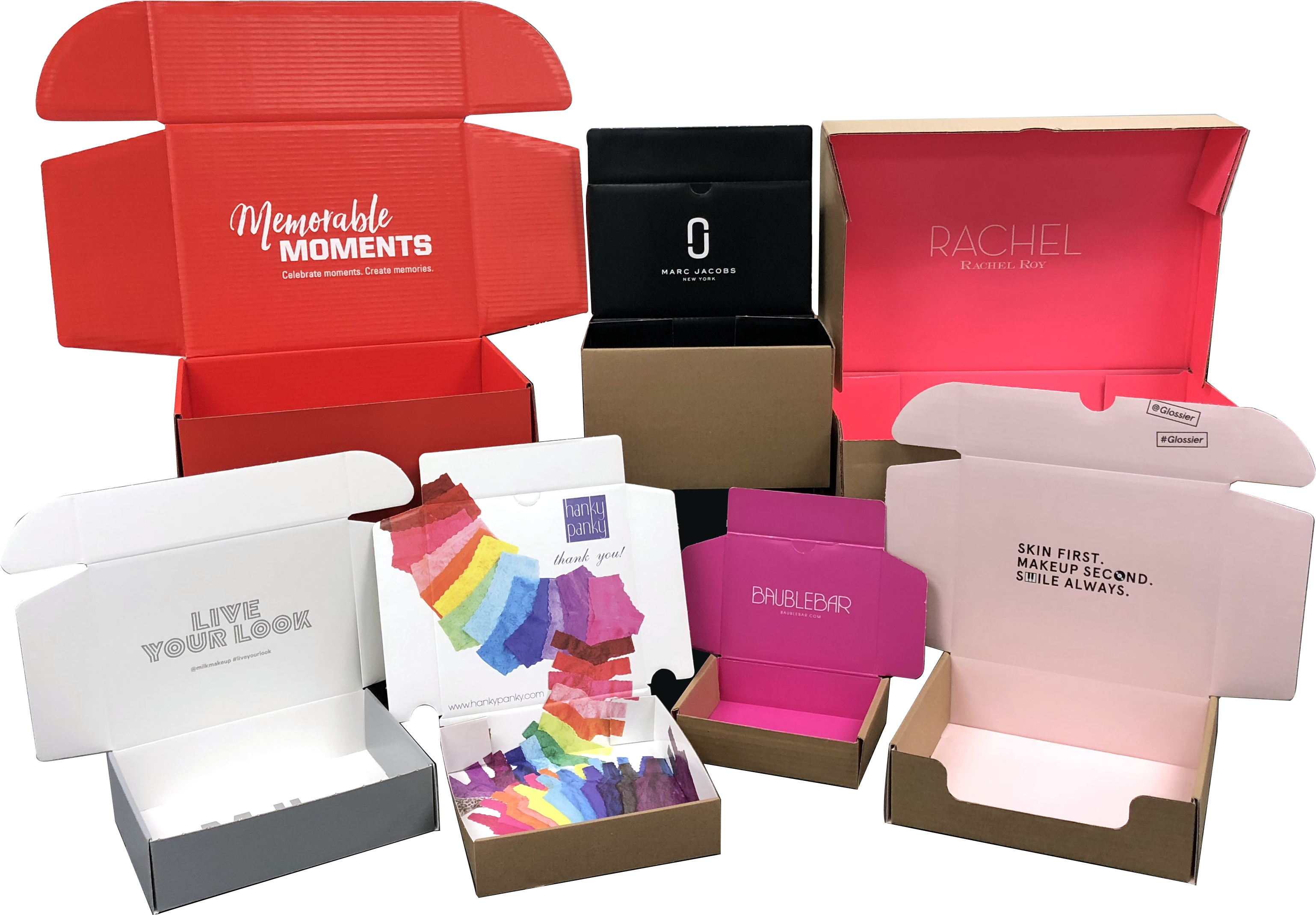 Assorted Branded Packaging Boxes