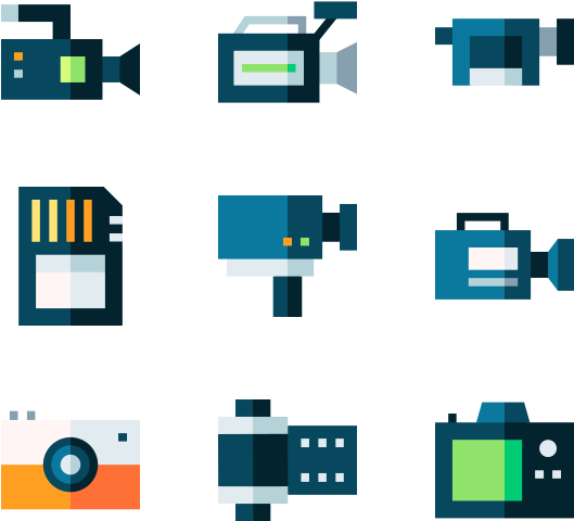 Assorted Camera Icons Set