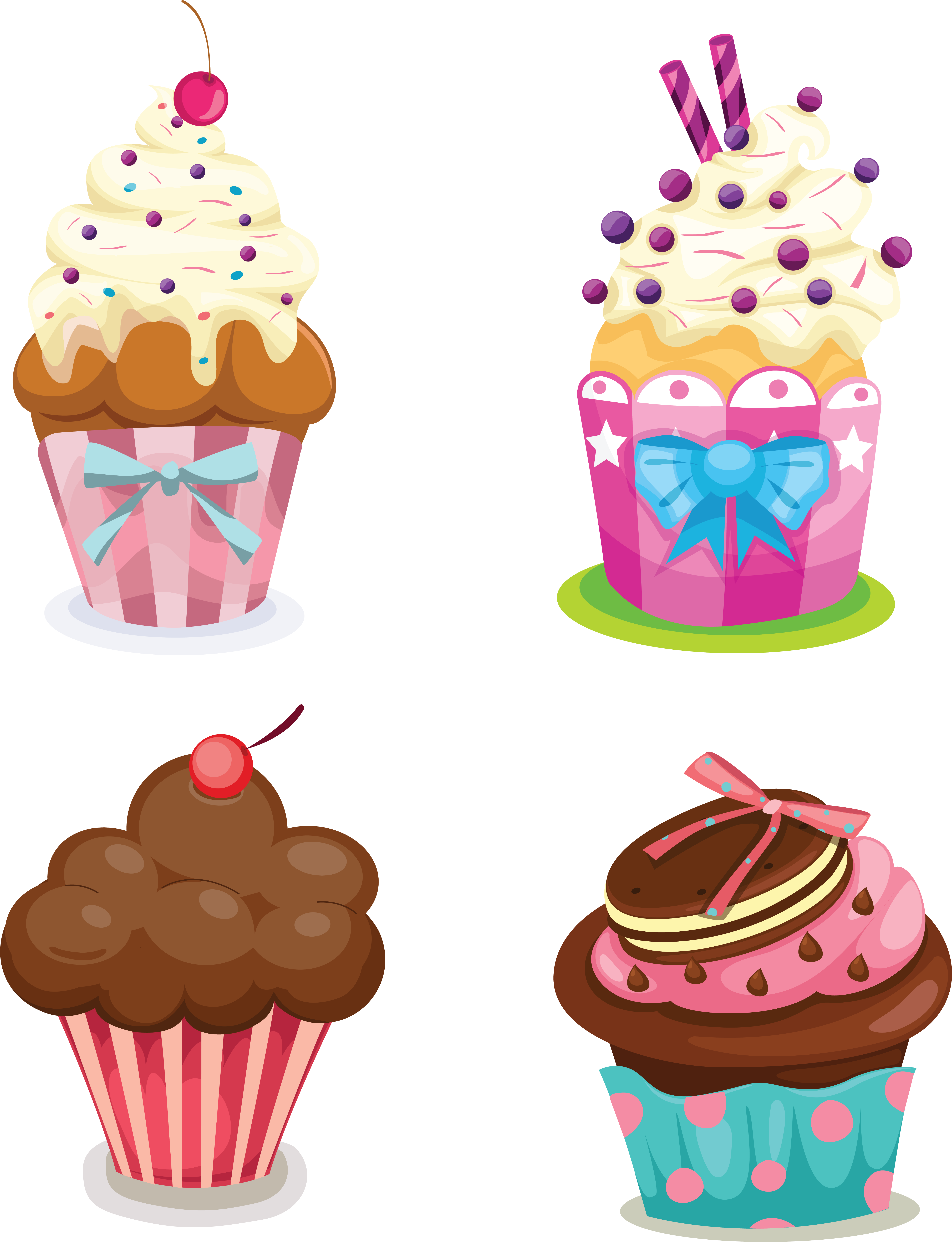 Assorted Cupcakes Illustration