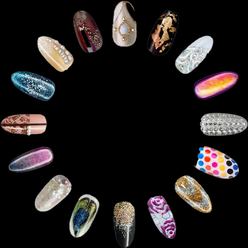 Assorted Decorative Nail Art Designs